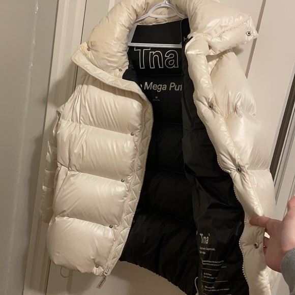TNA the mega puff white puffer jacket - Picture 2 of 4